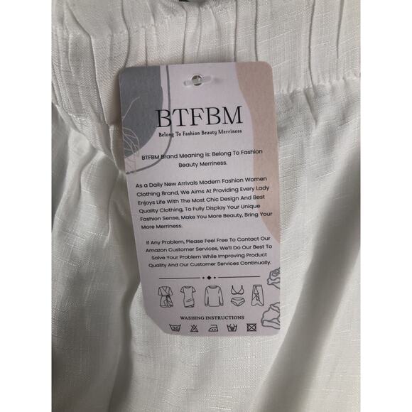 BTFBM Womens Summer Adjustable Tie Spaghetti Strap Sleeveless Dress Casual Loose - Picture 6 of 12